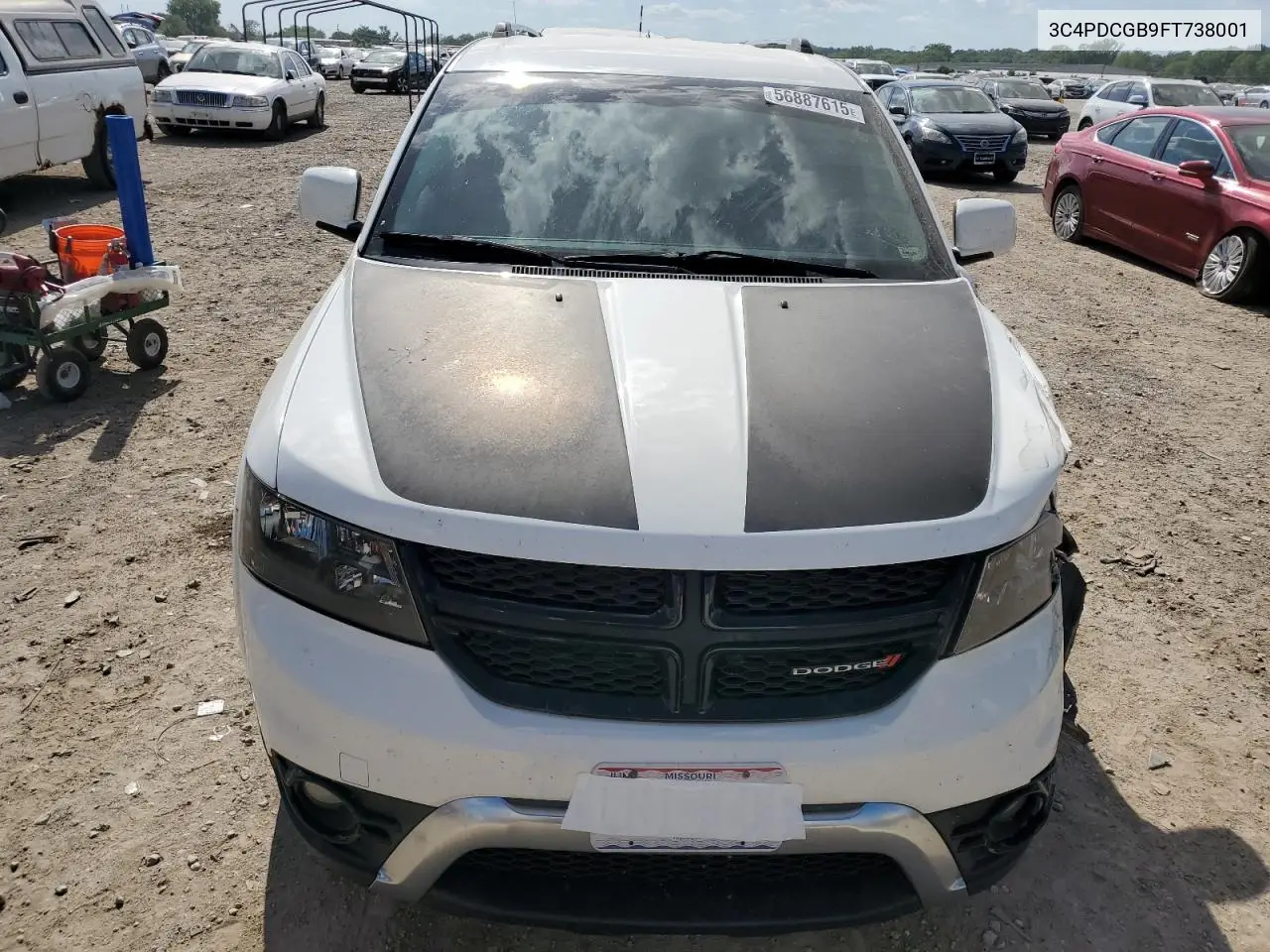 2015 Dodge Journey Crossroad VIN: 3C4PDCGB9FT738001 Lot: 56887615