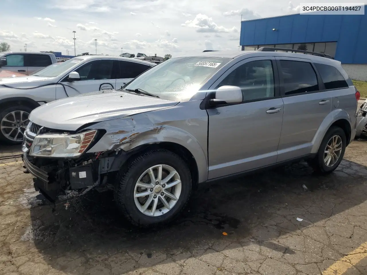 2016 Dodge Journey Sxt VIN: 3C4PDCBG0GT194427 Lot: 58857165