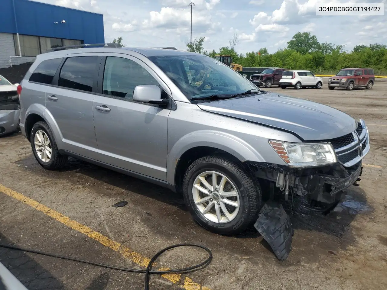 2016 Dodge Journey Sxt VIN: 3C4PDCBG0GT194427 Lot: 58857165