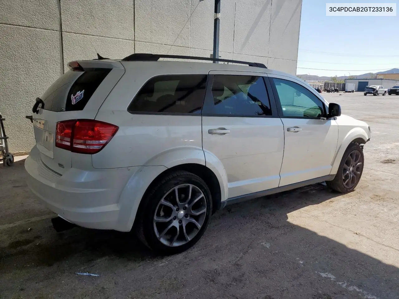 2016 Dodge Journey Se VIN: 3C4PDCAB2GT233136 Lot: 63000975