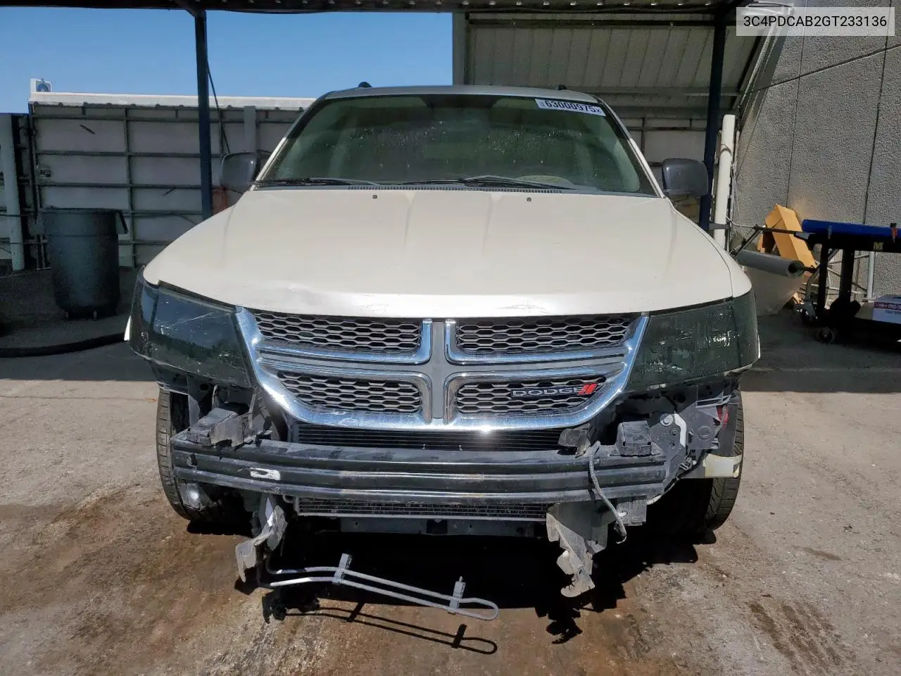 2016 Dodge Journey Se VIN: 3C4PDCAB2GT233136 Lot: 63000975