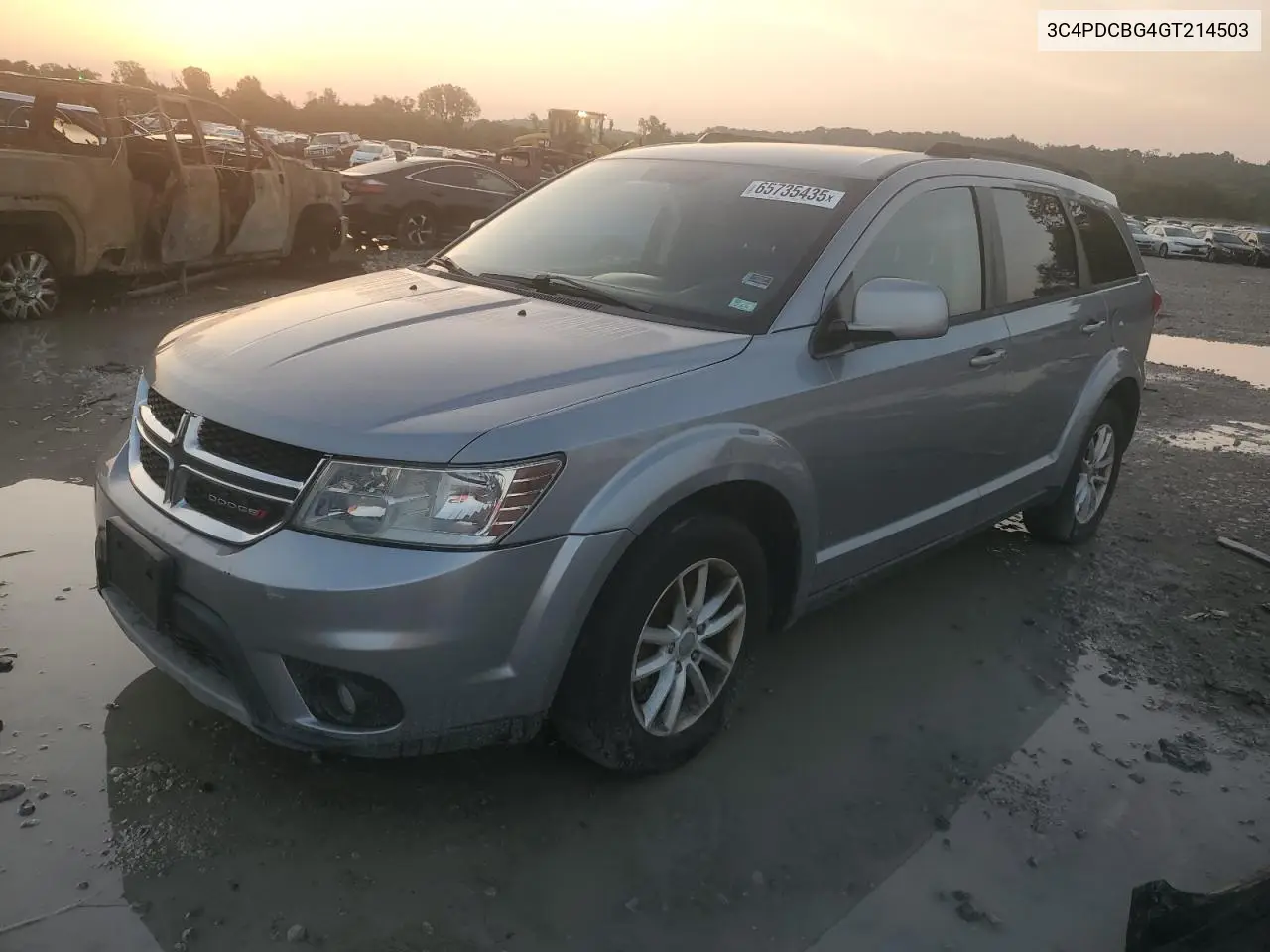 2016 Dodge Journey Sxt VIN: 3C4PDCBG4GT214503 Lot: 65735435