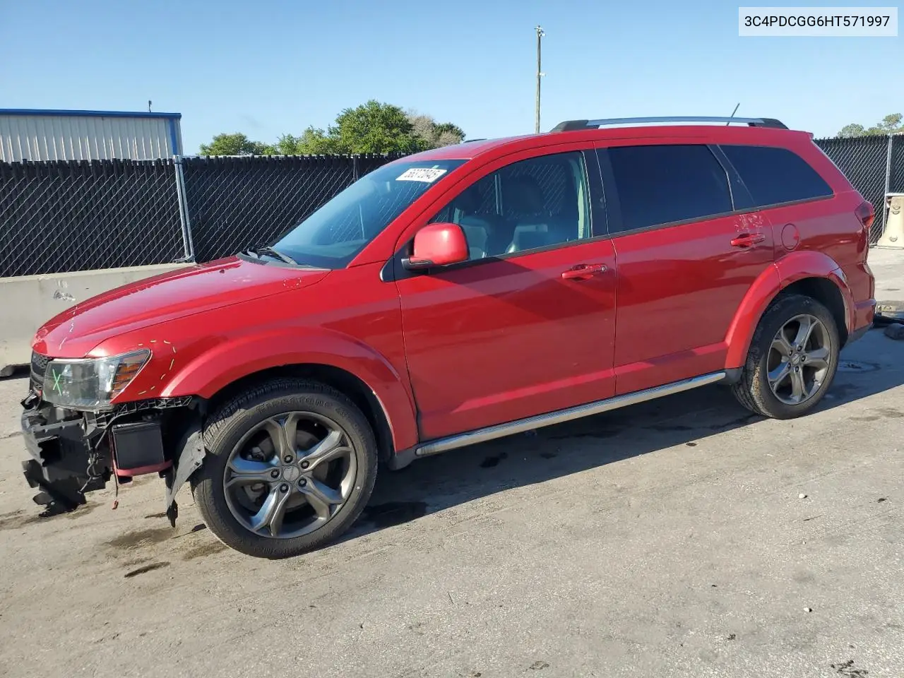 2017 Dodge Journey Crossroad VIN: 3C4PDCGG6HT571997 Lot: 56372045