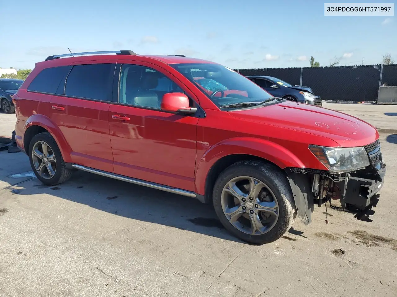 2017 Dodge Journey Crossroad VIN: 3C4PDCGG6HT571997 Lot: 56372045