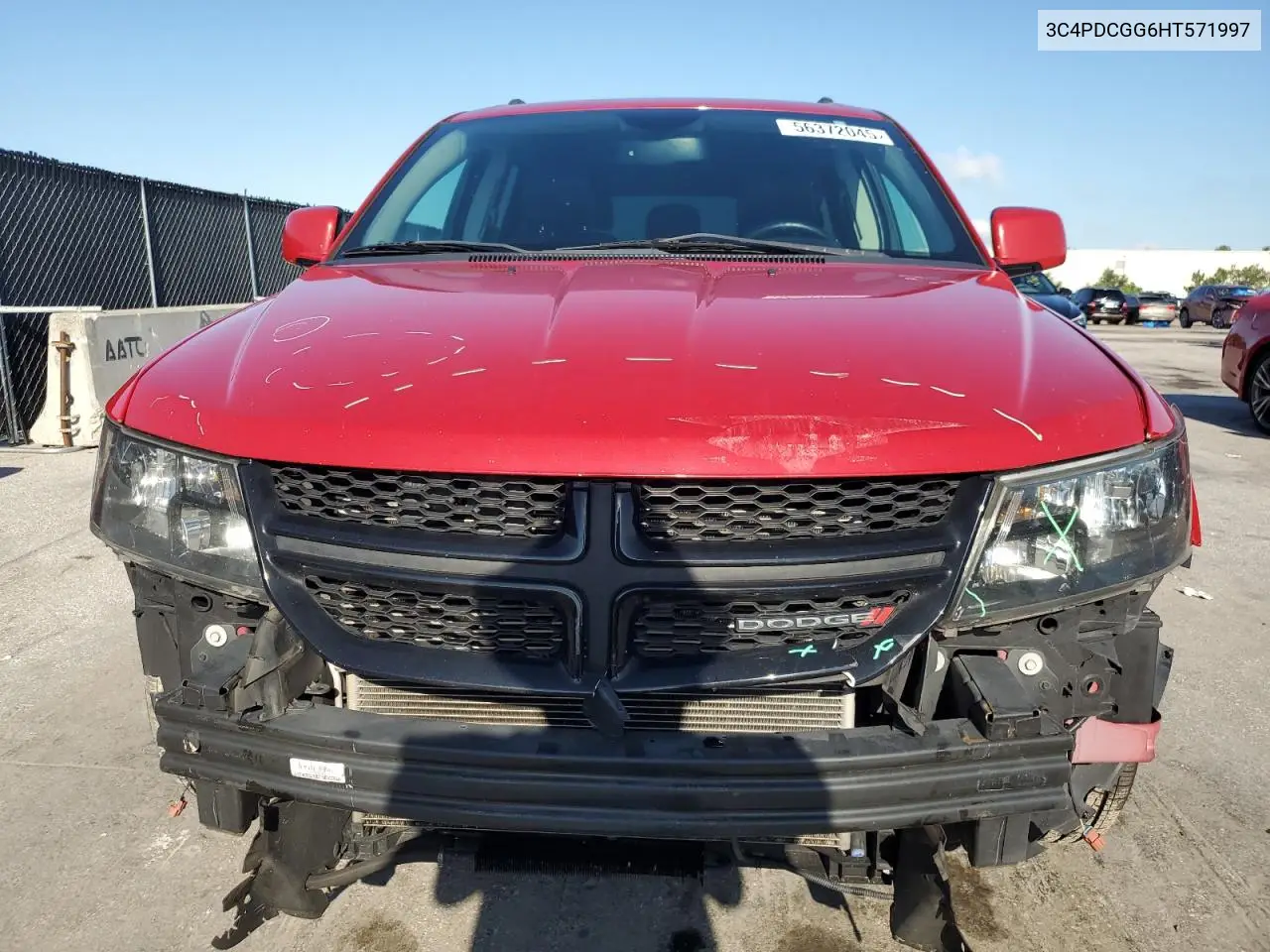 2017 Dodge Journey Crossroad VIN: 3C4PDCGG6HT571997 Lot: 56372045
