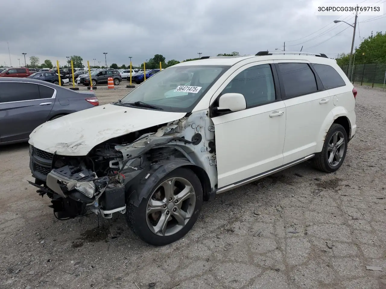 2017 Dodge Journey Crossroad VIN: 3C4PDCGG3HT697153 Lot: 56471475