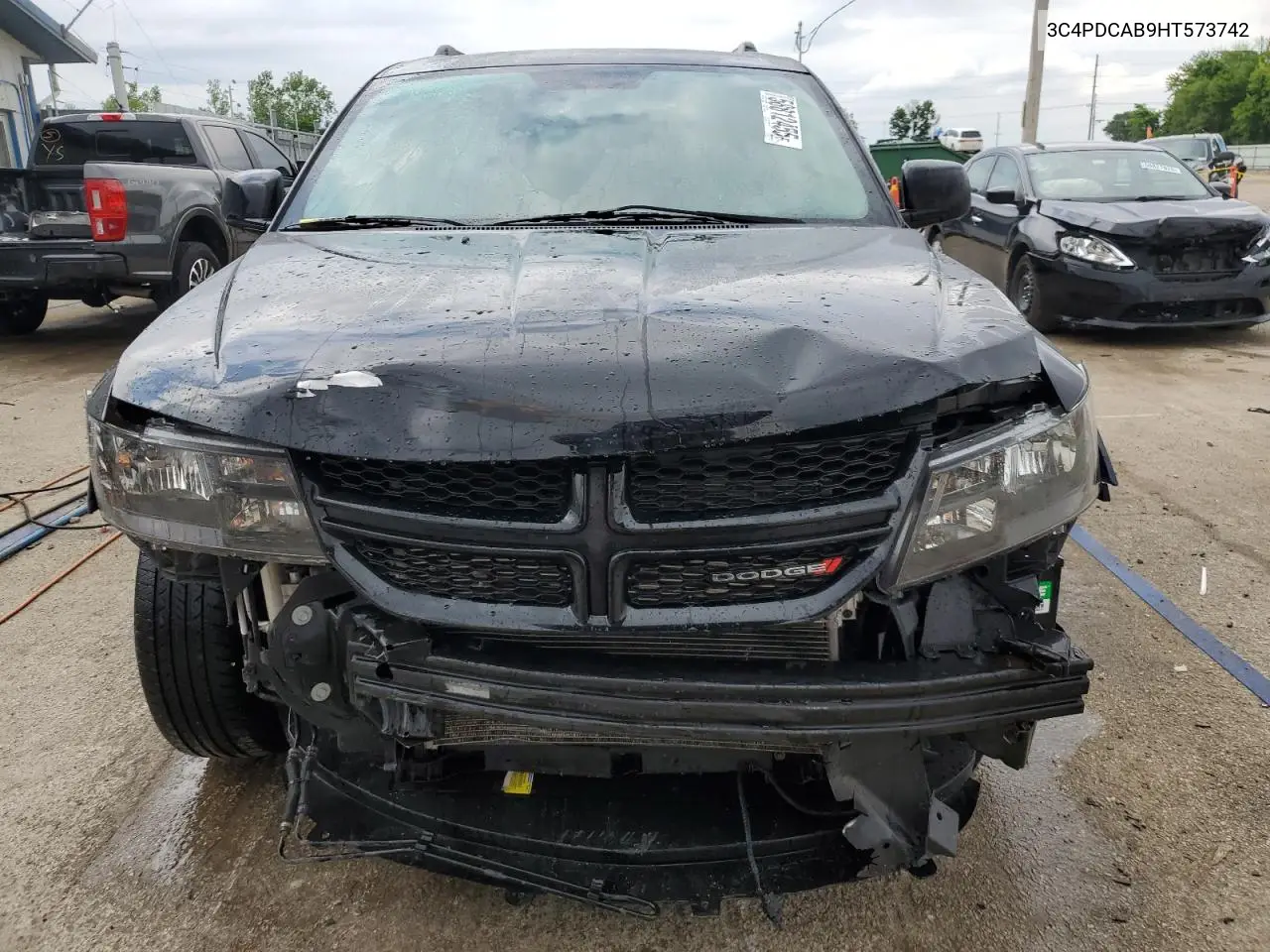 2017 Dodge Journey Se VIN: 3C4PDCAB9HT573742 Lot: 58812455