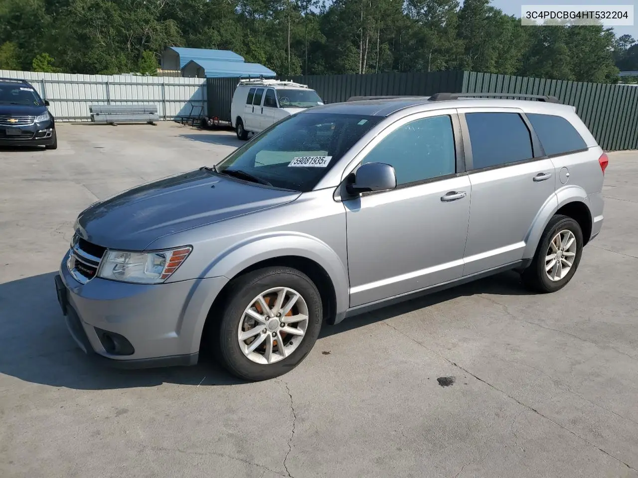 2017 Dodge Journey Sxt VIN: 3C4PDCBG4HT532204 Lot: 59081935
