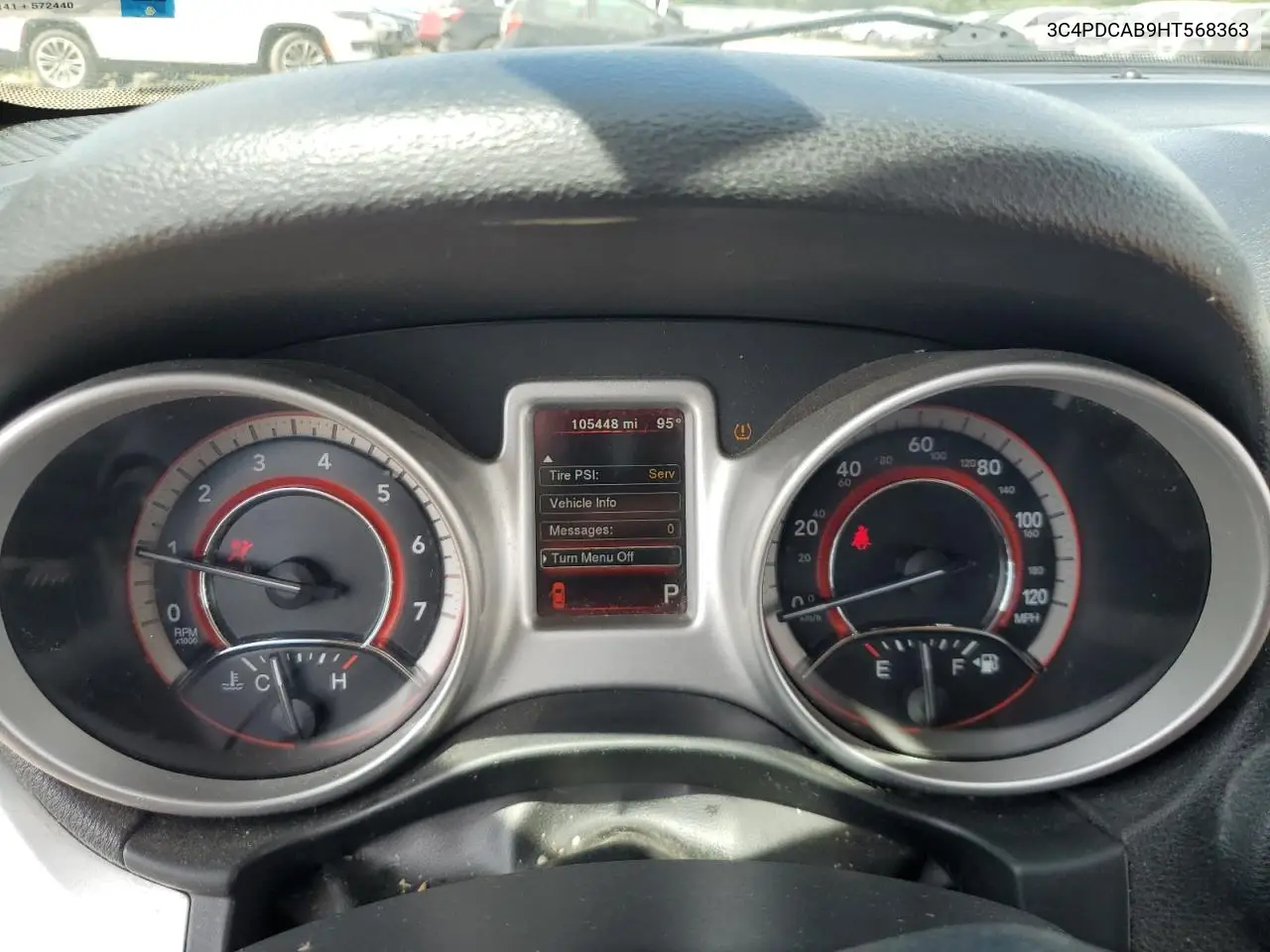 2017 Dodge Journey Se VIN: 3C4PDCAB9HT568363 Lot: 62709515