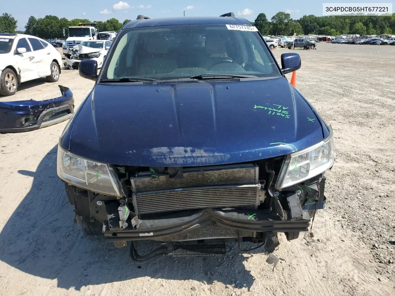 2017 Dodge Journey Sxt VIN: 3C4PDCBG5HT677221 Lot: 62757745