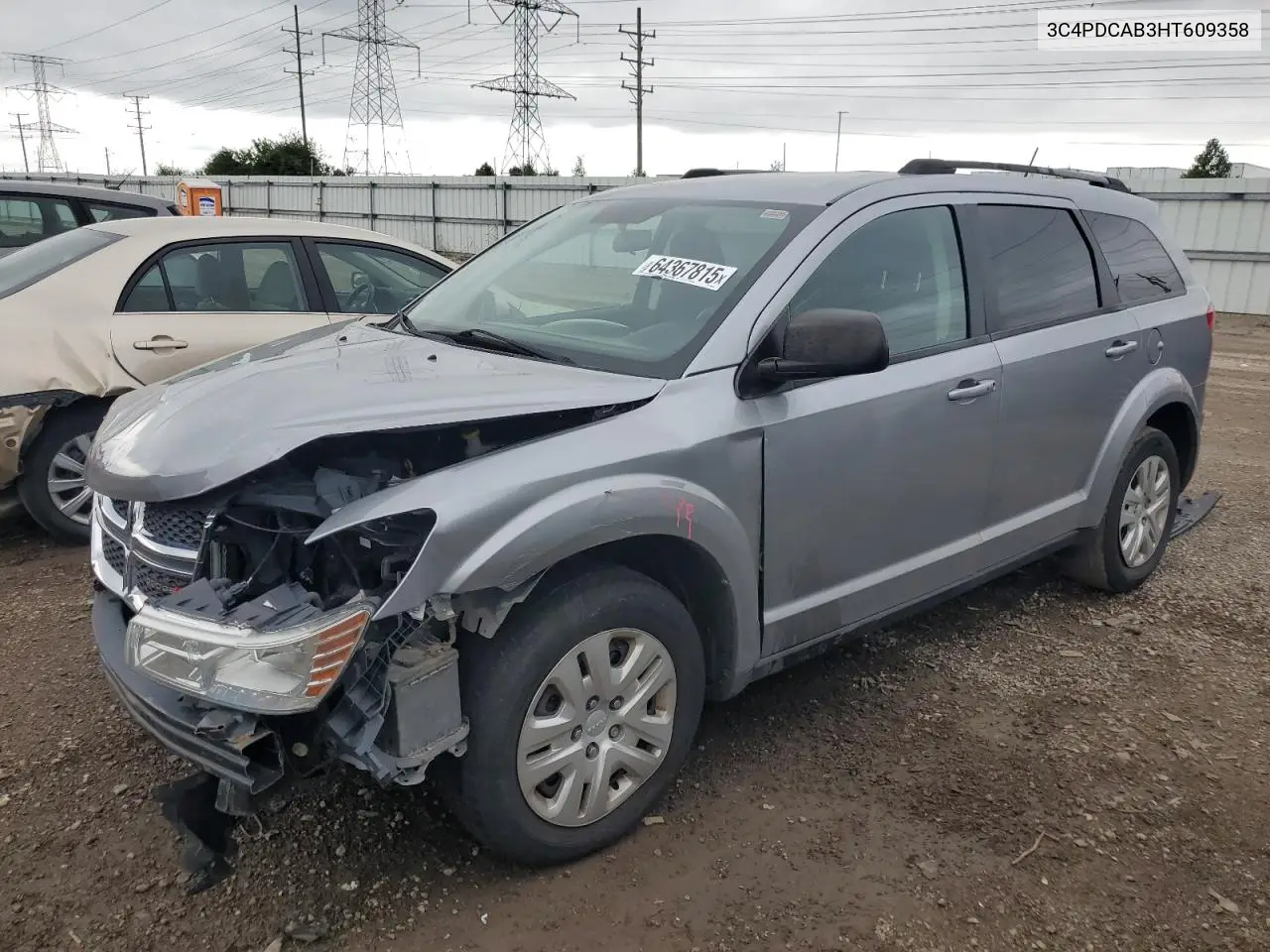 2017 Dodge Journey Se VIN: 3C4PDCAB3HT609358 Lot: 64367815