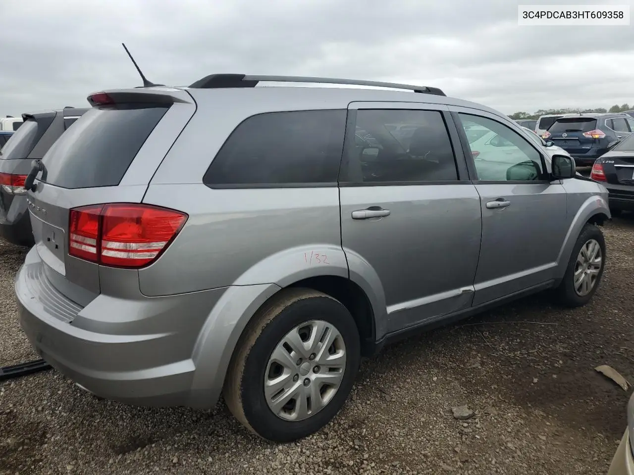 2017 Dodge Journey Se VIN: 3C4PDCAB3HT609358 Lot: 64367815