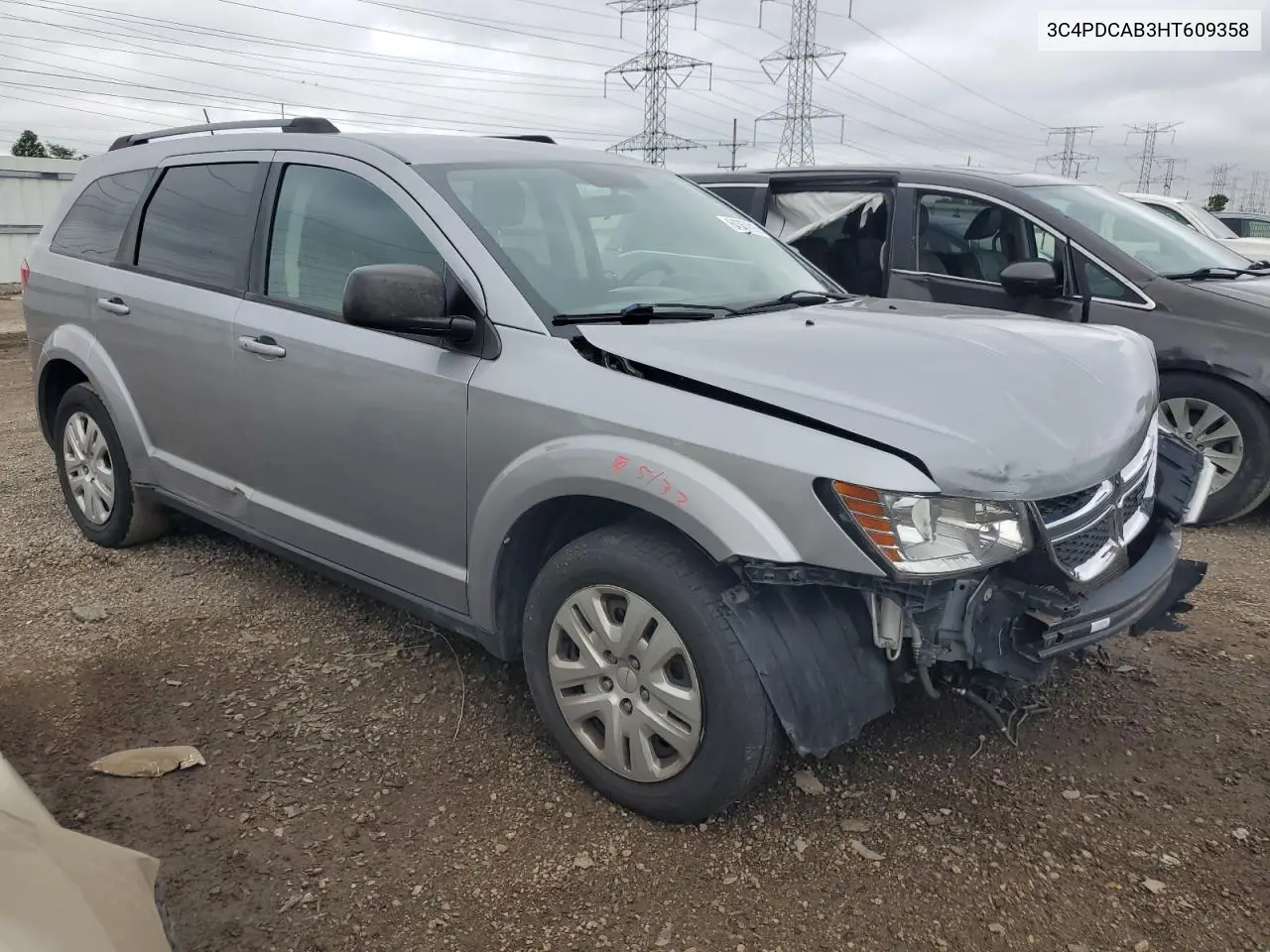 2017 Dodge Journey Se VIN: 3C4PDCAB3HT609358 Lot: 64367815