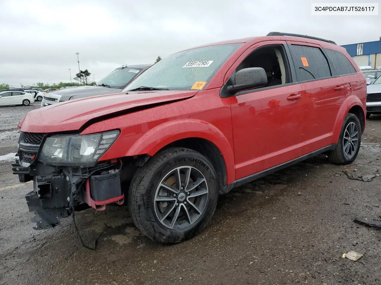 2018 Dodge Journey Se VIN: 3C4PDCAB7JT526117 Lot: 55917295