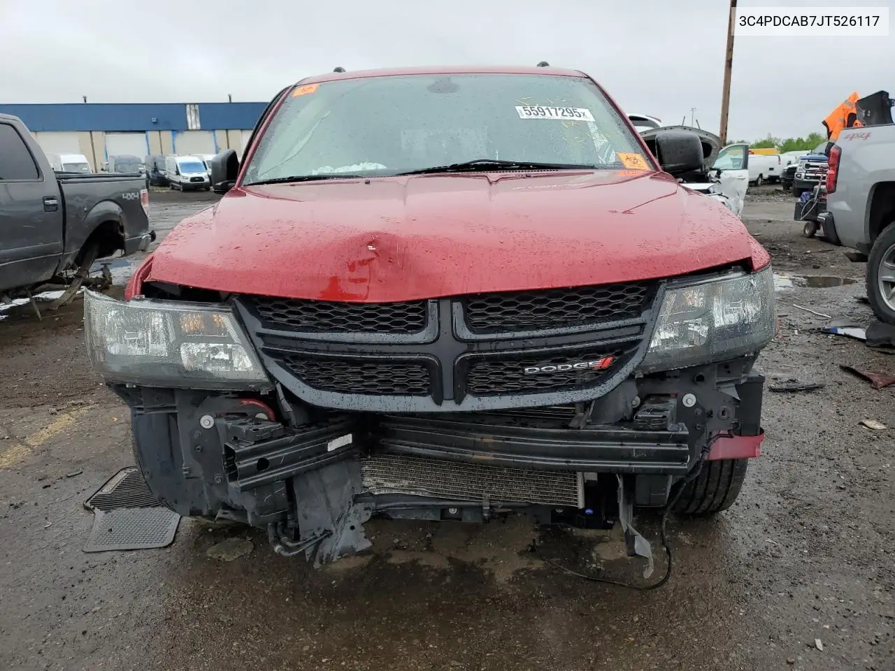 2018 Dodge Journey Se VIN: 3C4PDCAB7JT526117 Lot: 55917295