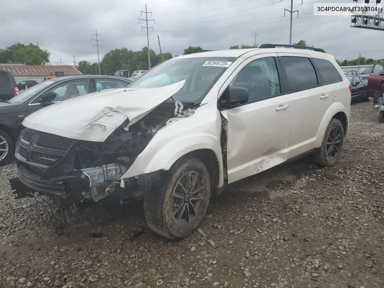 2018 Dodge Journey Se VIN: 3C4PDCAB9JT353104 Lot: 56369725