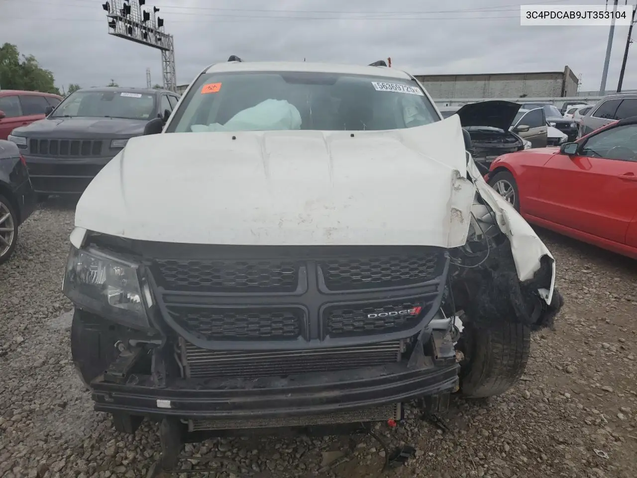 2018 Dodge Journey Se VIN: 3C4PDCAB9JT353104 Lot: 56369725