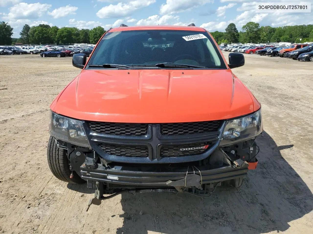 2018 Dodge Journey Sxt VIN: 3C4PDDBG0JT257801 Lot: 56919795