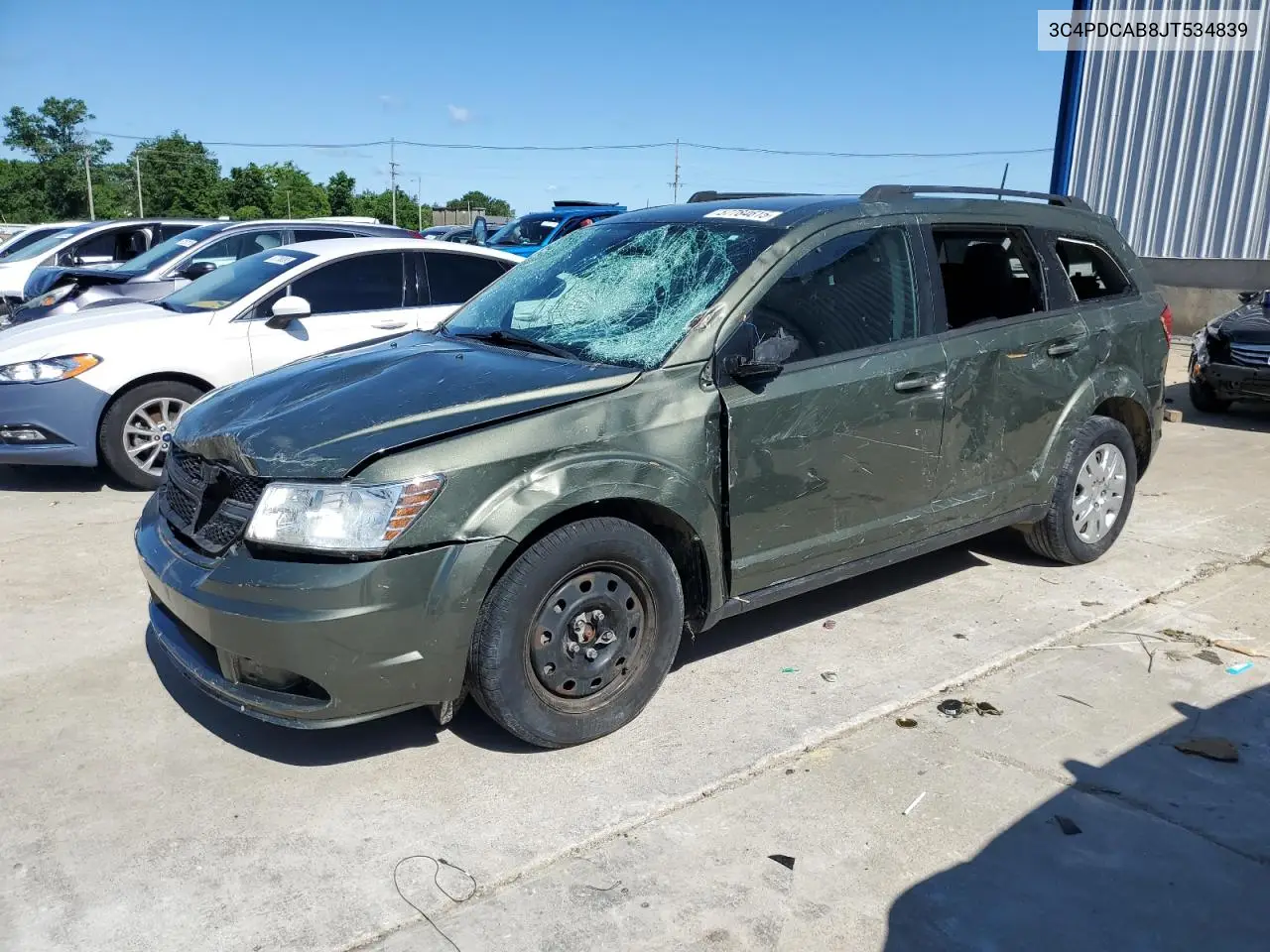 2018 Dodge Journey Se VIN: 3C4PDCAB8JT534839 Lot: 57784615