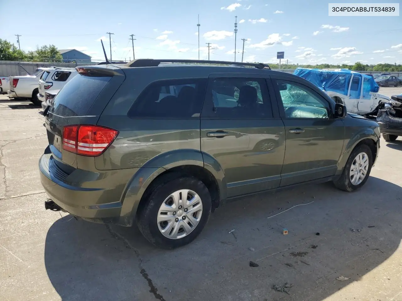 2018 Dodge Journey Se VIN: 3C4PDCAB8JT534839 Lot: 57784615