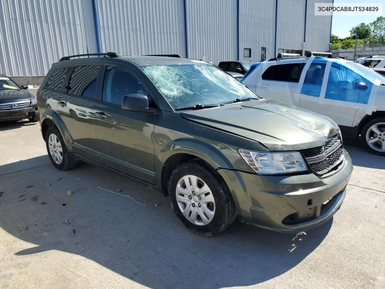 2018 Dodge Journey Se VIN: 3C4PDCAB8JT534839 Lot: 57784615
