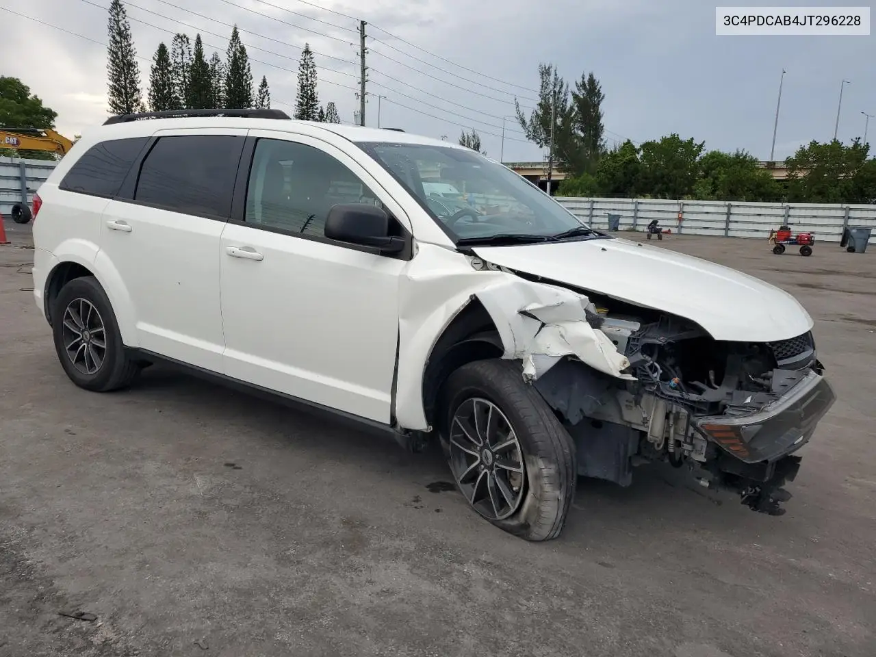 2018 Dodge Journey Se VIN: 3C4PDCAB4JT296228 Lot: 58307465