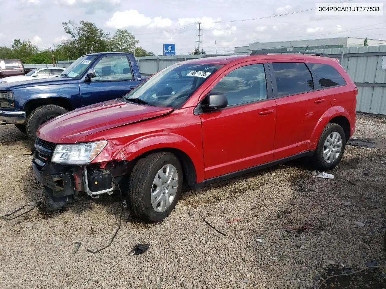 2018 Dodge Journey Se VIN: 3C4PDCAB1JT277538 Lot: 58745105