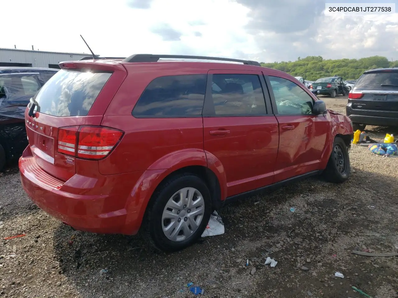 2018 Dodge Journey Se VIN: 3C4PDCAB1JT277538 Lot: 58745105
