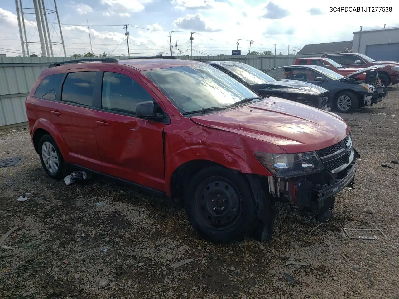 2018 Dodge Journey Se VIN: 3C4PDCAB1JT277538 Lot: 58745105