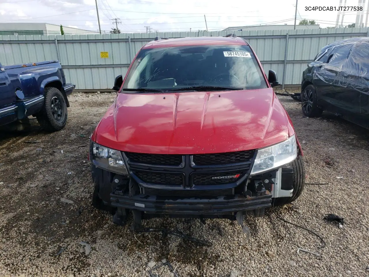 2018 Dodge Journey Se VIN: 3C4PDCAB1JT277538 Lot: 58745105
