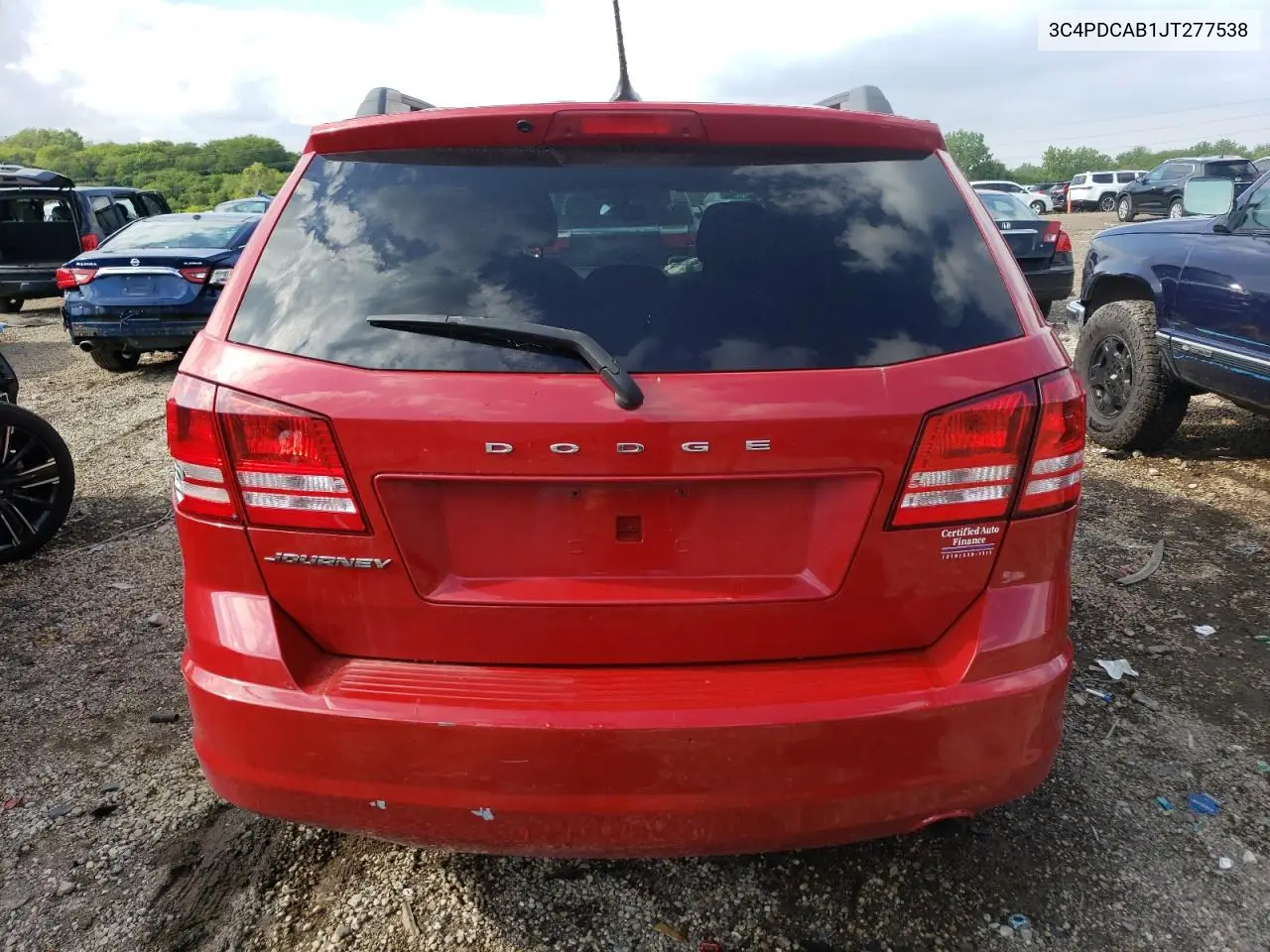 2018 Dodge Journey Se VIN: 3C4PDCAB1JT277538 Lot: 58745105