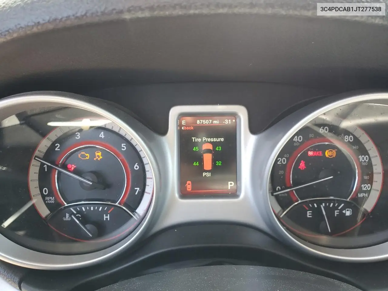 2018 Dodge Journey Se VIN: 3C4PDCAB1JT277538 Lot: 58745105