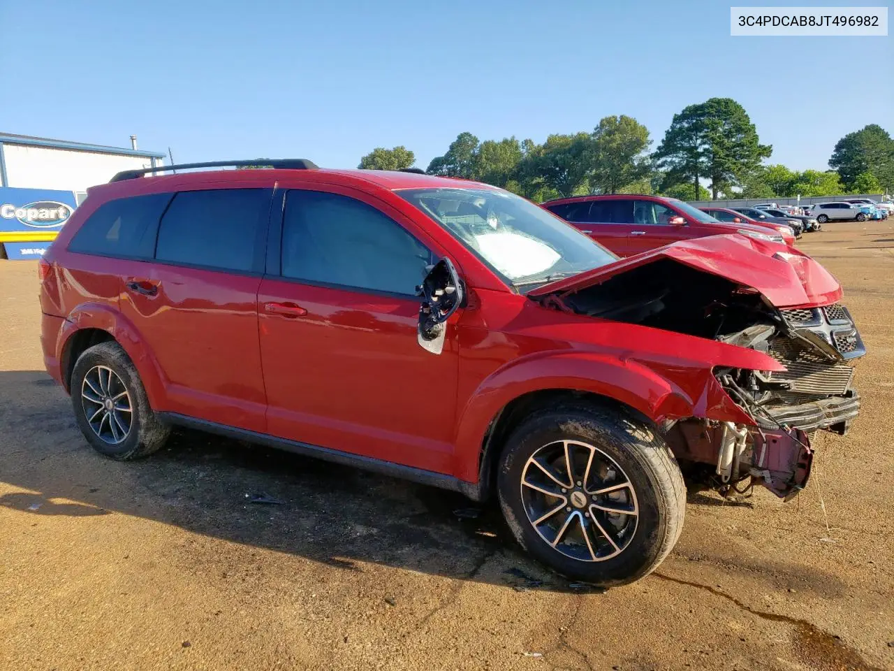 2018 Dodge Journey Se VIN: 3C4PDCAB8JT496982 Lot: 62195185