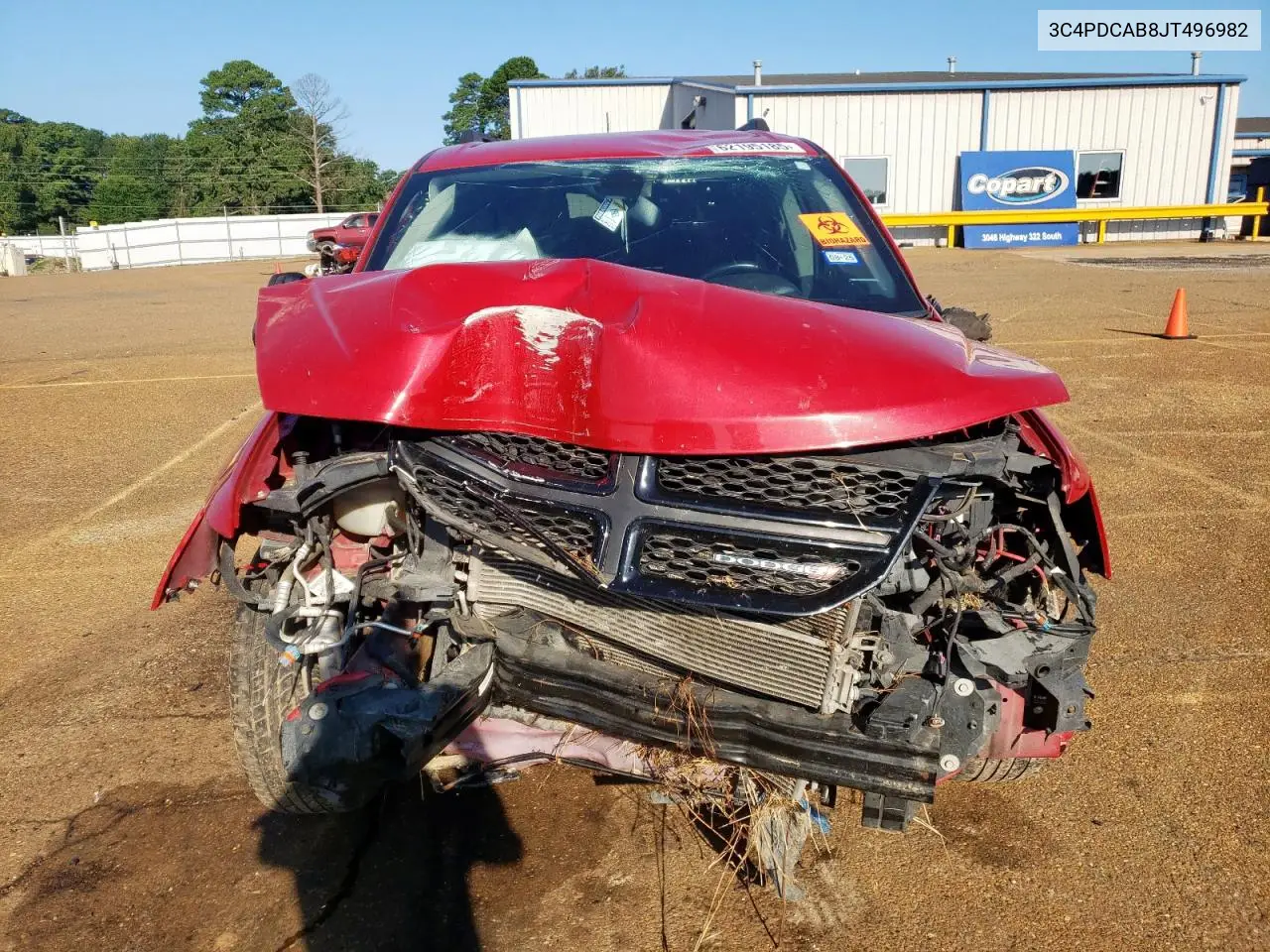 2018 Dodge Journey Se VIN: 3C4PDCAB8JT496982 Lot: 62195185