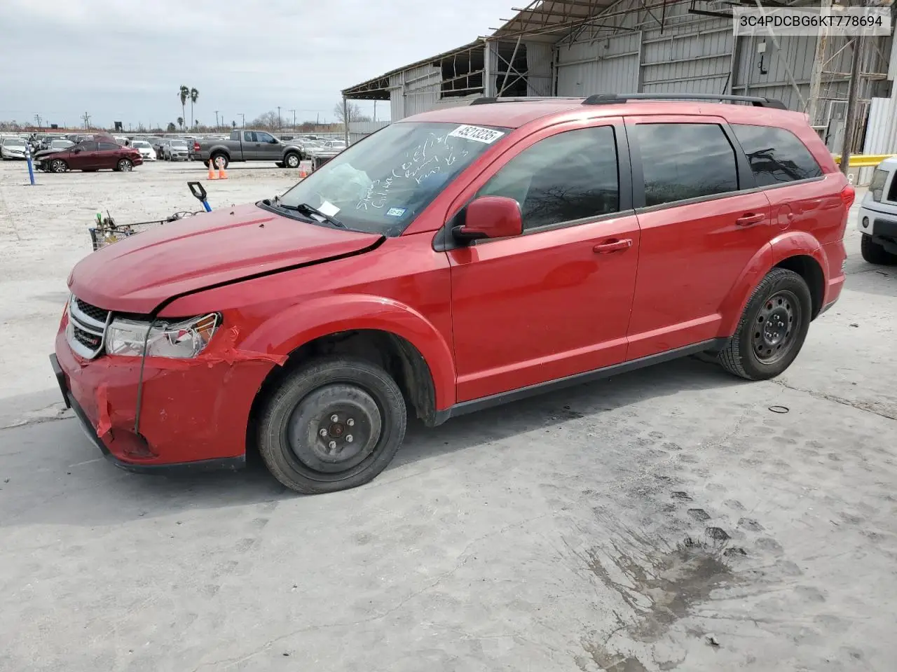 2019 Dodge Journey Se VIN: 3C4PDCBG6KT778694 Lot: 45213235