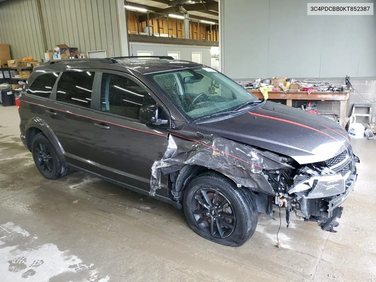 2019 Dodge Journey Se VIN: 3C4PDCBB0KT852387 Lot: 55995145