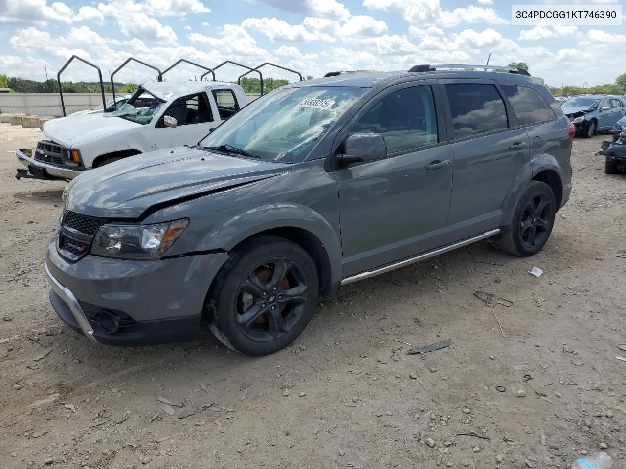 2019 Dodge Journey Crossroad VIN: 3C4PDCGG1KT746390 Lot: 56938275