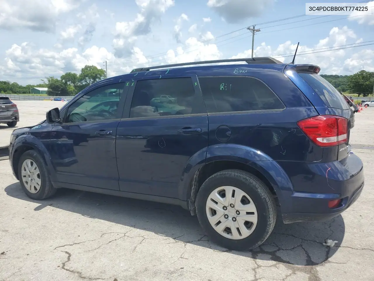 2019 Dodge Journey Se VIN: 3C4PDCBB0KT774225 Lot: 61641035