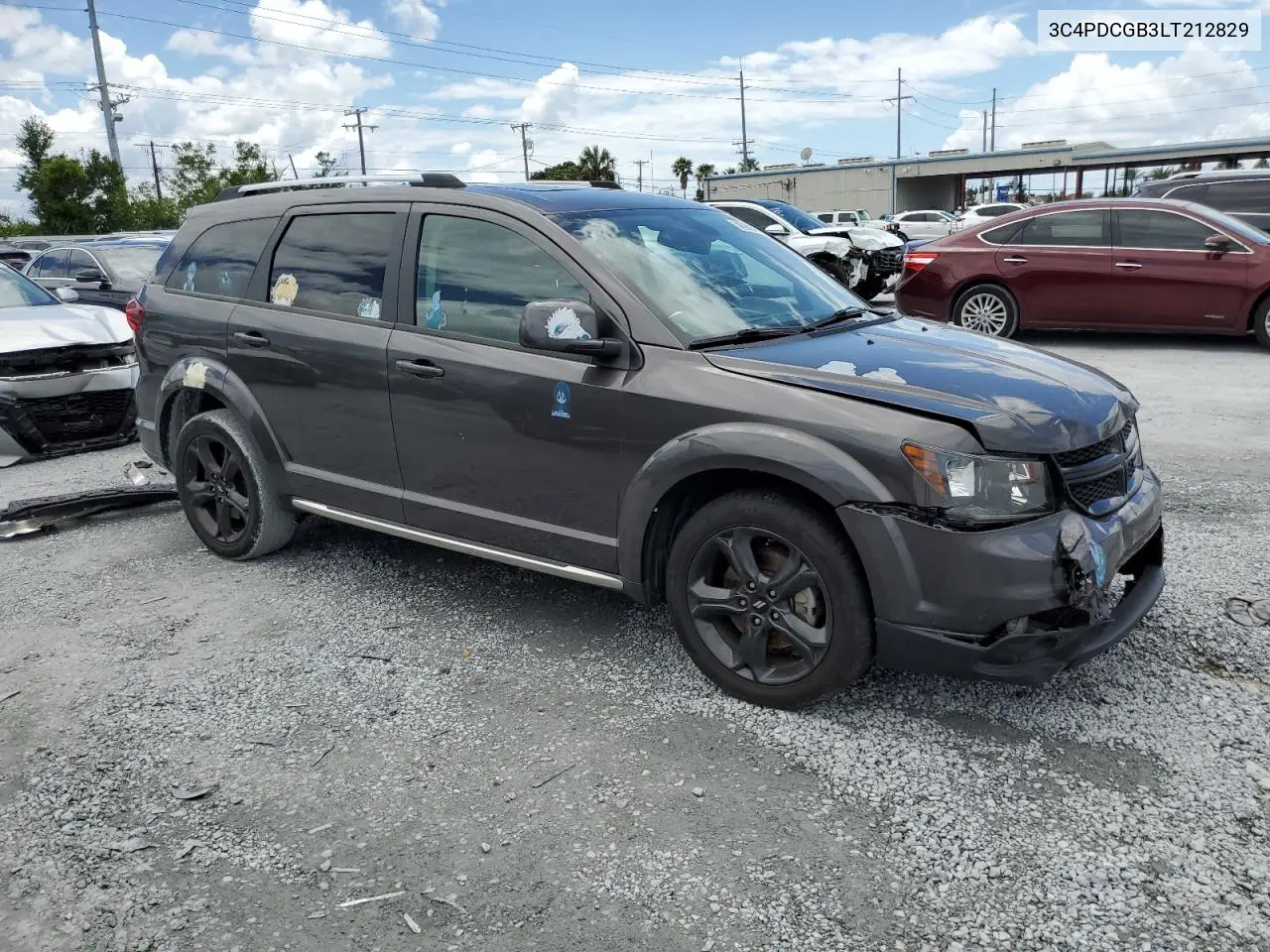 2020 Dodge Journey Crossroad VIN: 3C4PDCGB3LT212829 Lot: 56929945
