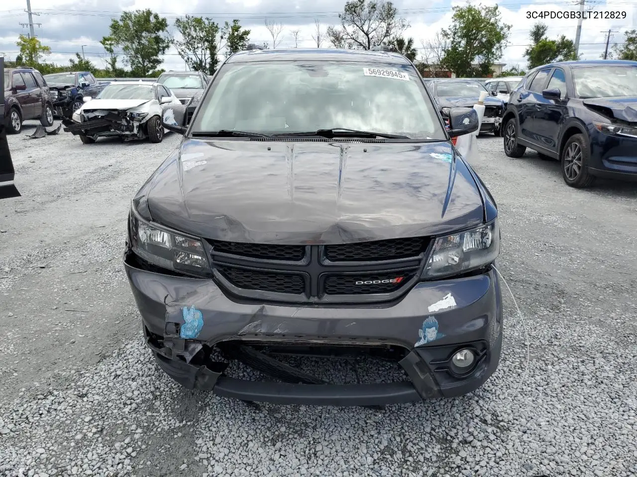 2020 Dodge Journey Crossroad VIN: 3C4PDCGB3LT212829 Lot: 56929945