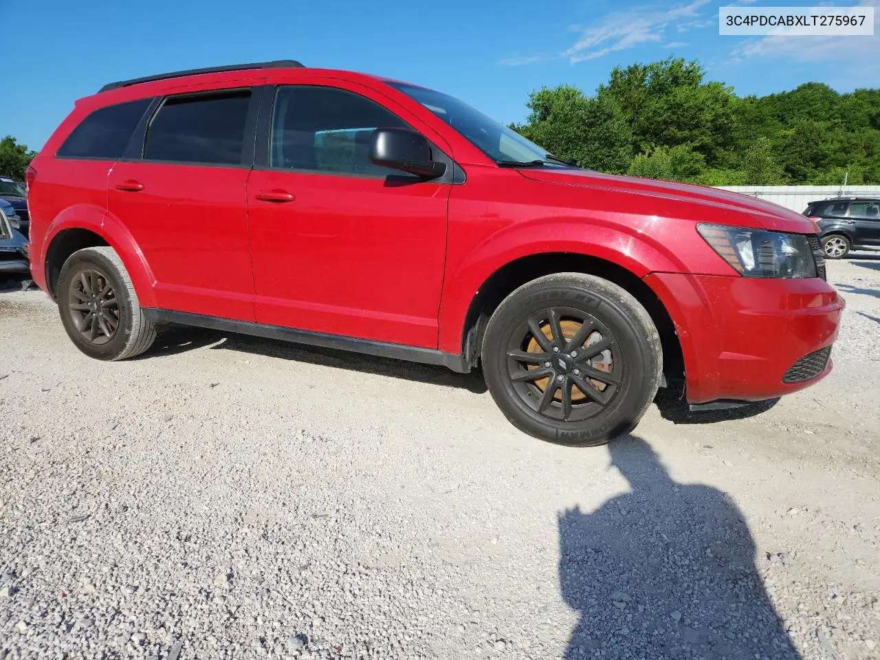 2020 Dodge Journey Se VIN: 3C4PDCABXLT275967 Lot: 62590305