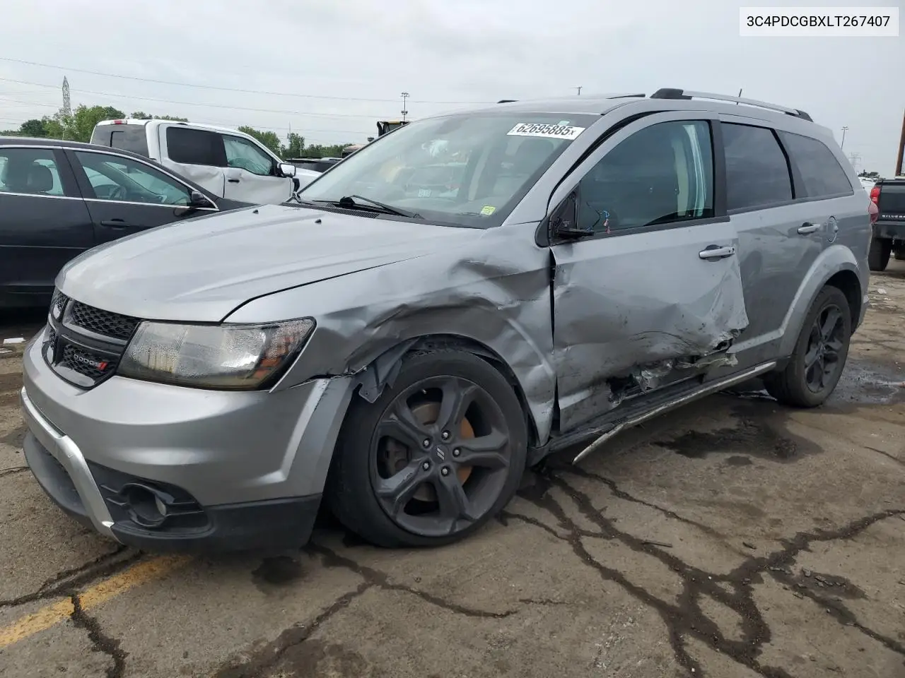 2020 Dodge Journey Crossroad VIN: 3C4PDCGBXLT267407 Lot: 62695885