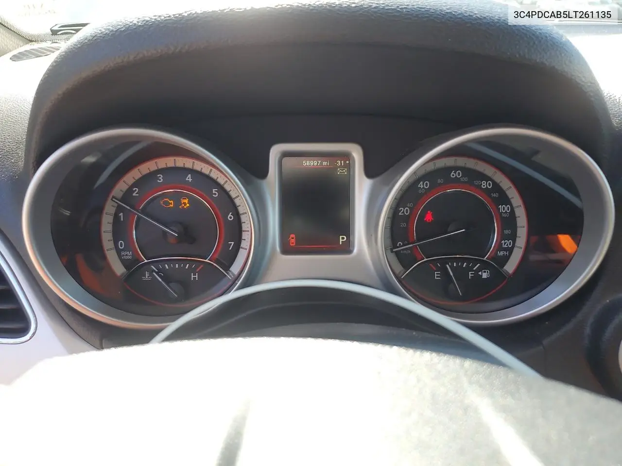 2020 Dodge Journey Se VIN: 3C4PDCAB5LT261135 Lot: 62807875