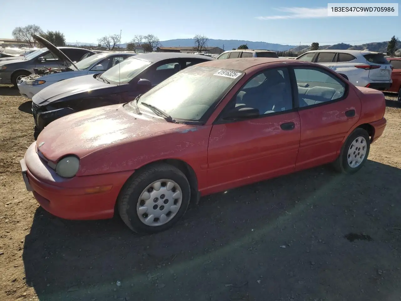 1998 Dodge Neon Highline VIN: 1B3ES47C9WD705986 Lot: 55674585
