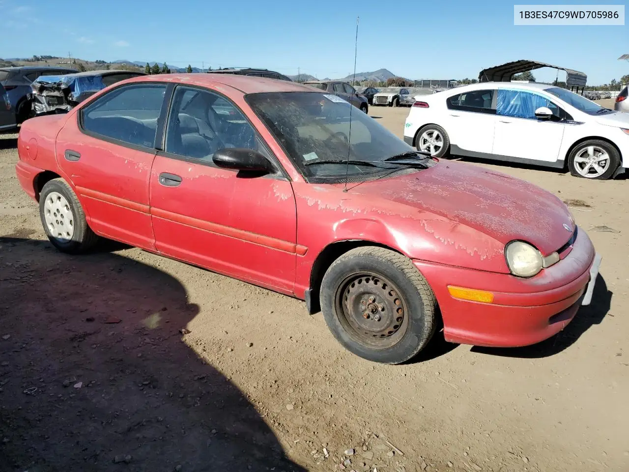 1998 Dodge Neon Highline VIN: 1B3ES47C9WD705986 Lot: 55674585