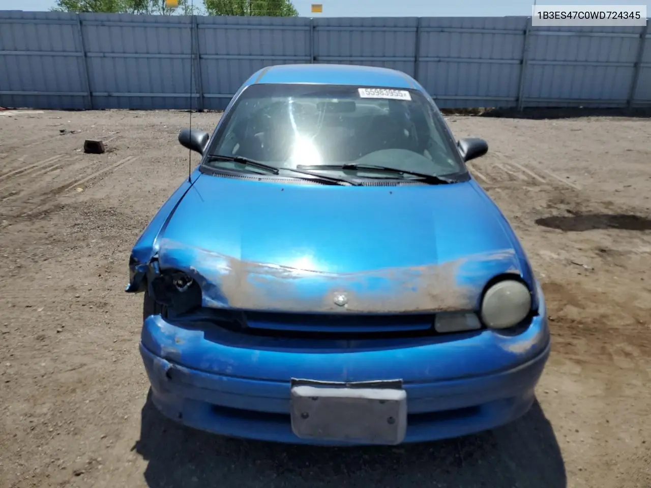 1998 Dodge Neon Highline VIN: 1B3ES47C0WD724345 Lot: 55983955