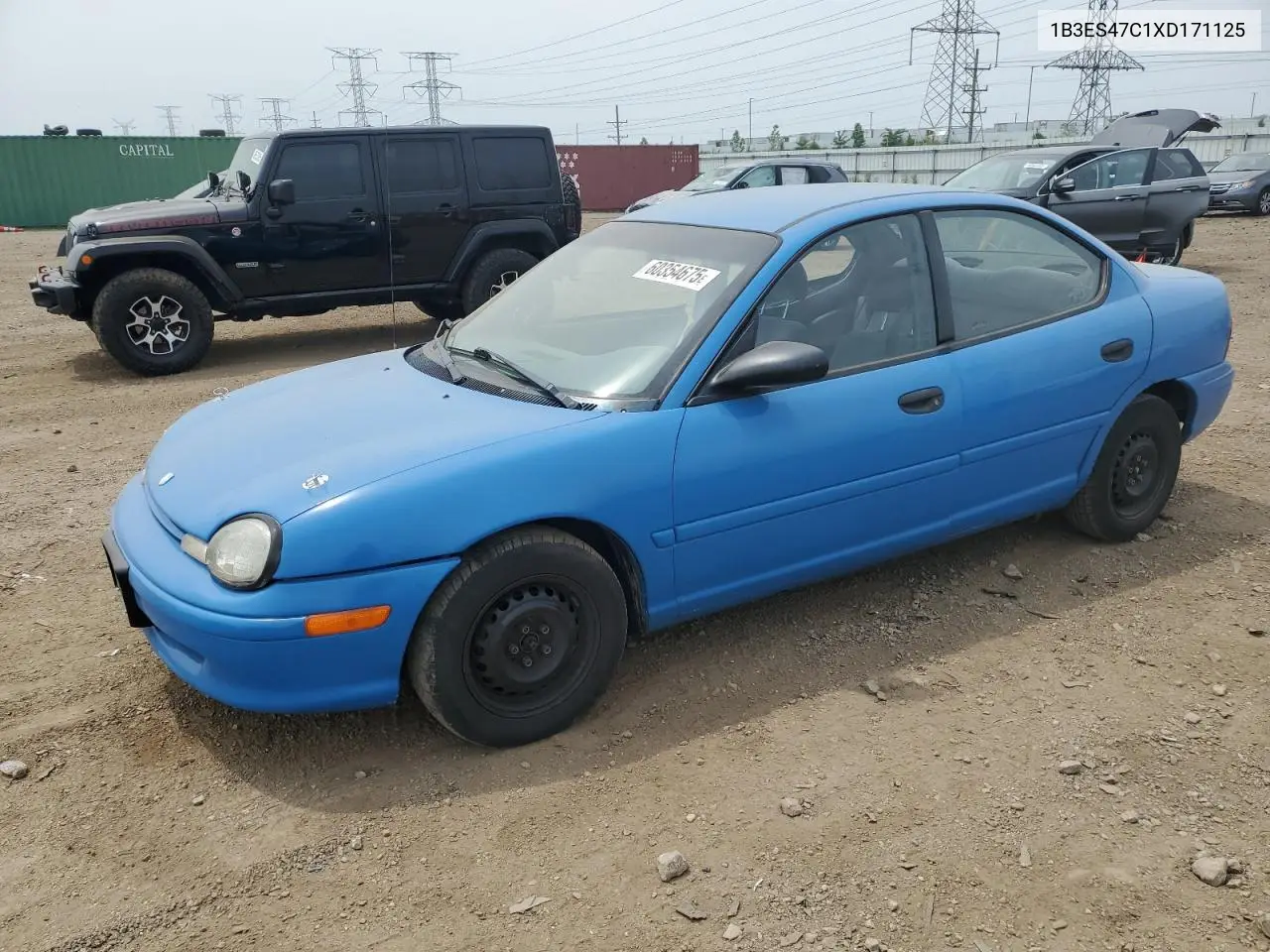 1999 Dodge Neon Highline VIN: 1B3ES47C1XD171125 Lot: 60354675