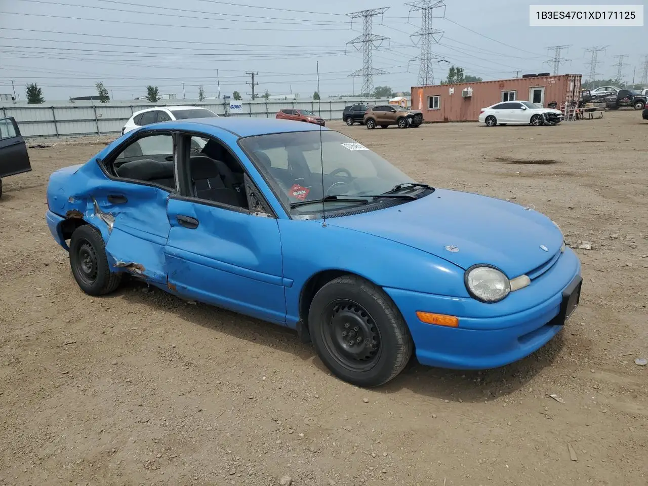 1999 Dodge Neon Highline VIN: 1B3ES47C1XD171125 Lot: 60354675