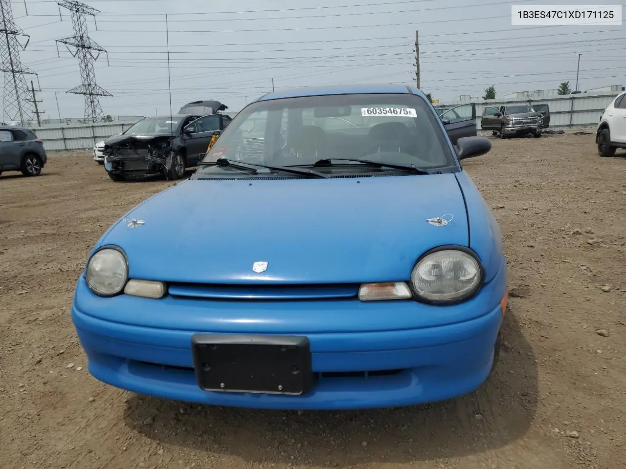 1999 Dodge Neon Highline VIN: 1B3ES47C1XD171125 Lot: 60354675