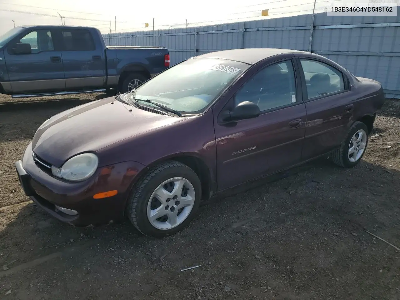 2000 Dodge Neon Base VIN: 1B3ES46C4YD548162 Lot: 49507315